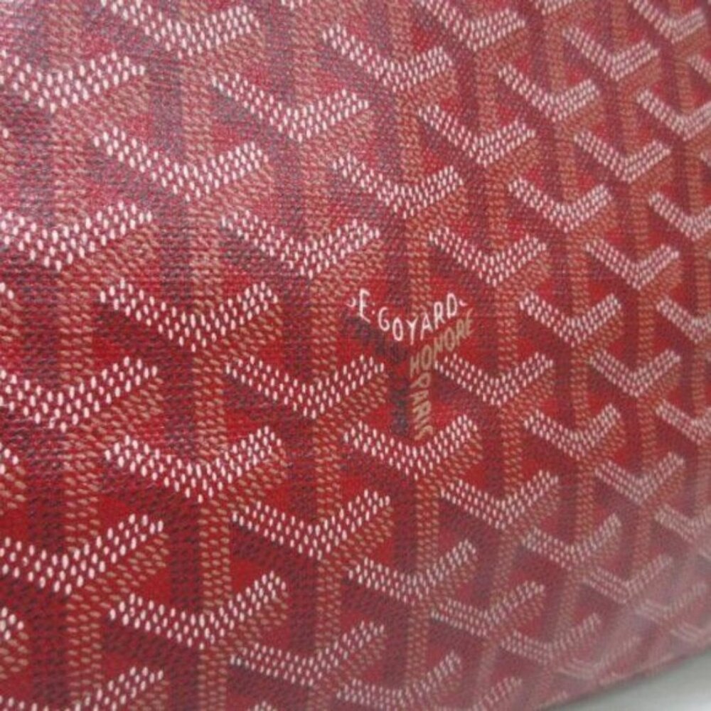 RARE Authentic Goyard Goyardine Saint Louis PM Red Shoulder Tote Bag & Pouch - Picture 8 of 16